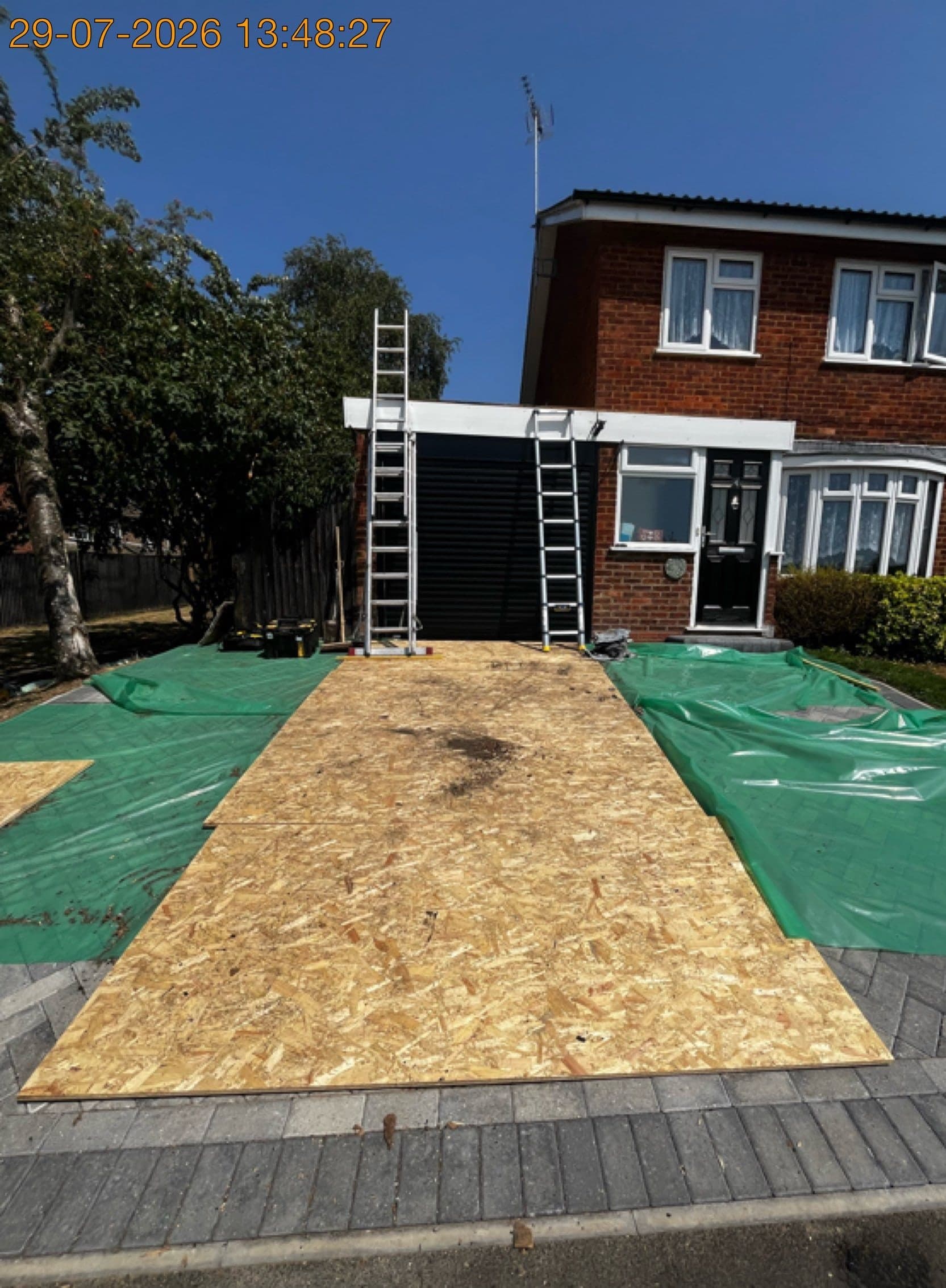 Roof strip-out waste removal, Hazlehurst Drive, Aylesbury after clearance