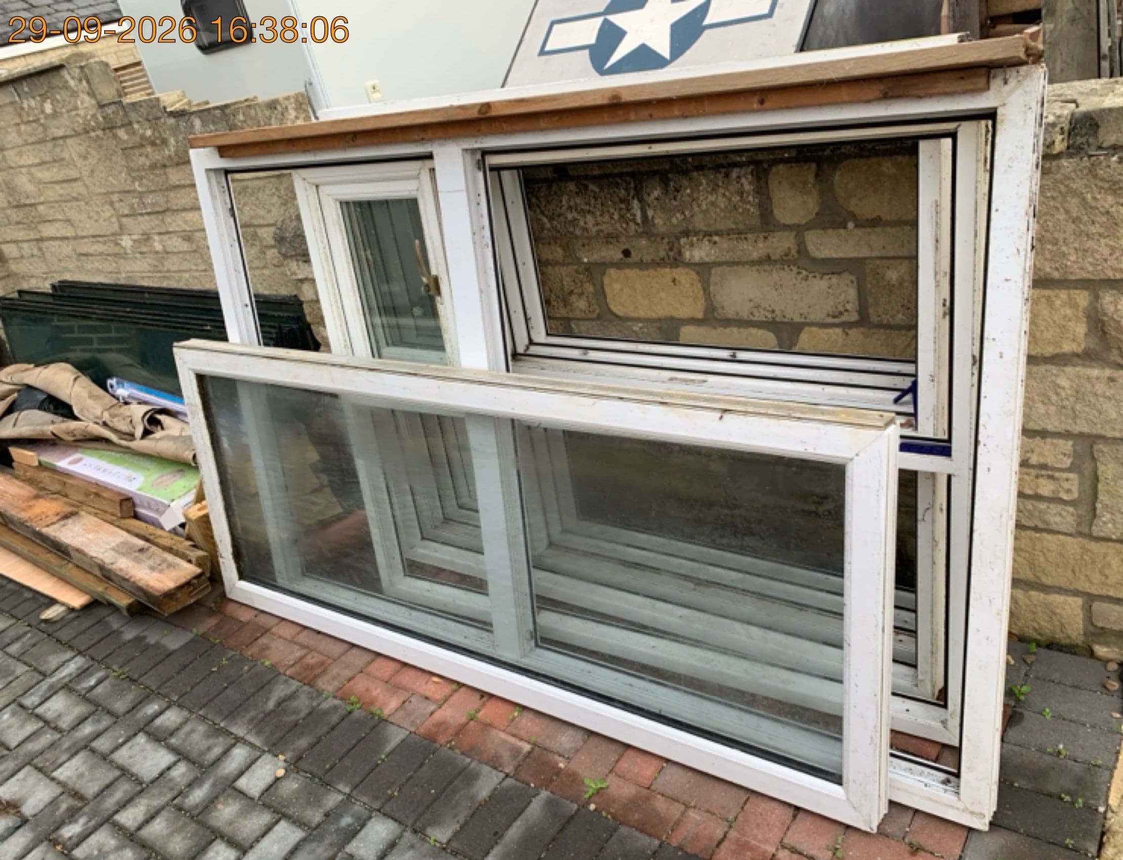 Old windows & builders waste, Carterton before clearance