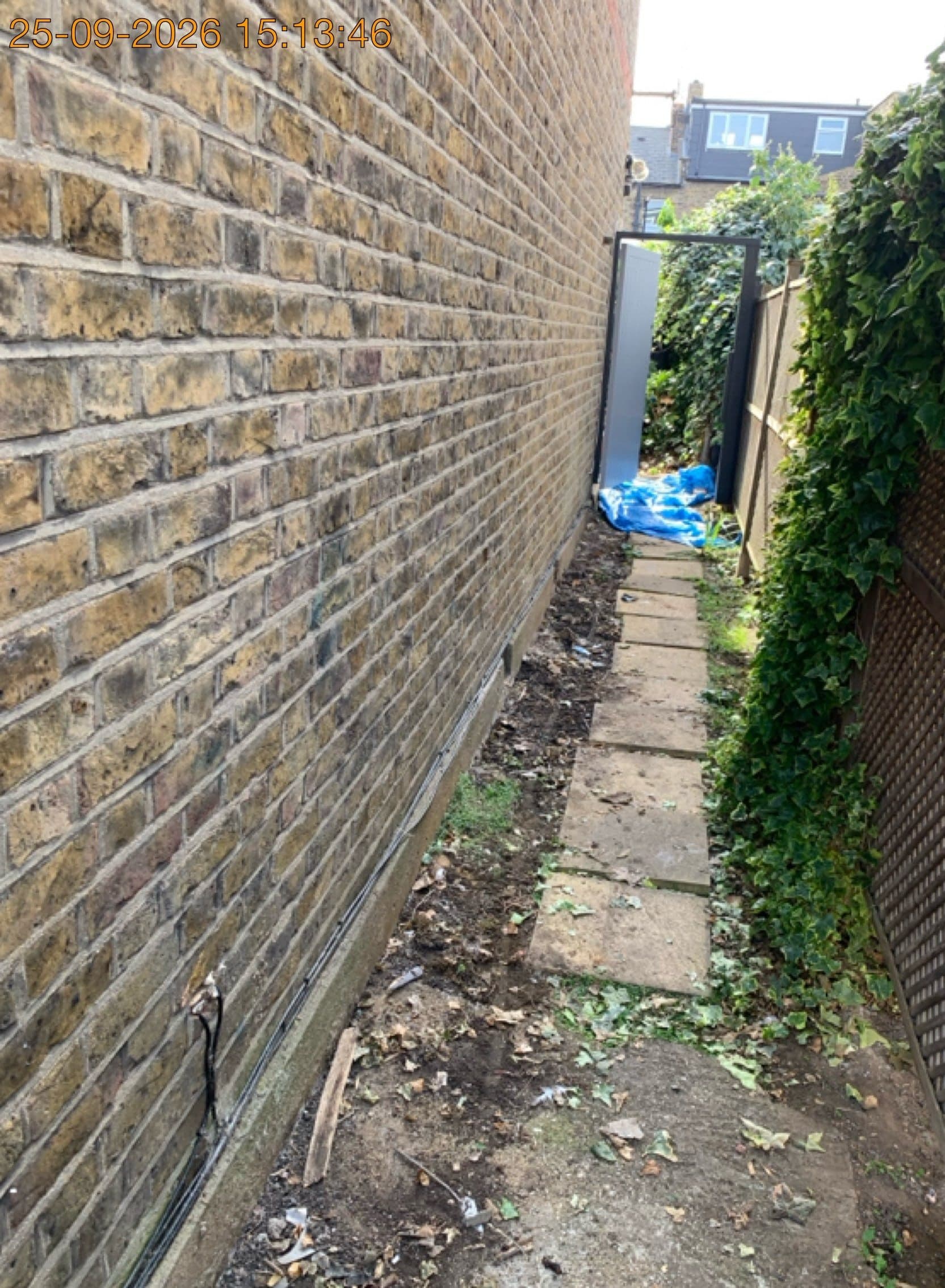 Side passage clearance, Castle Road, Isleworth after clearance