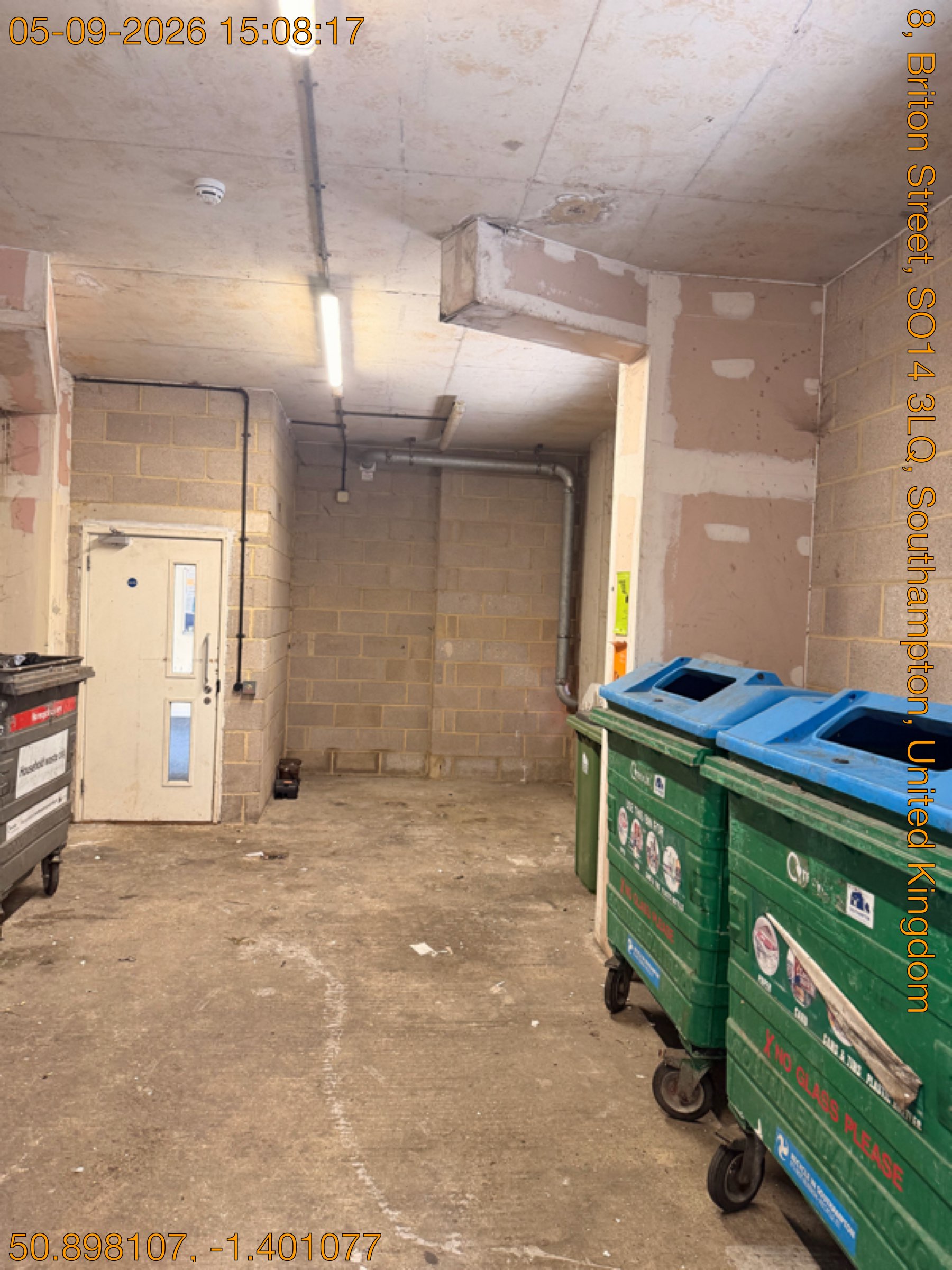 Communal bin store clearance, Southampton after clearance