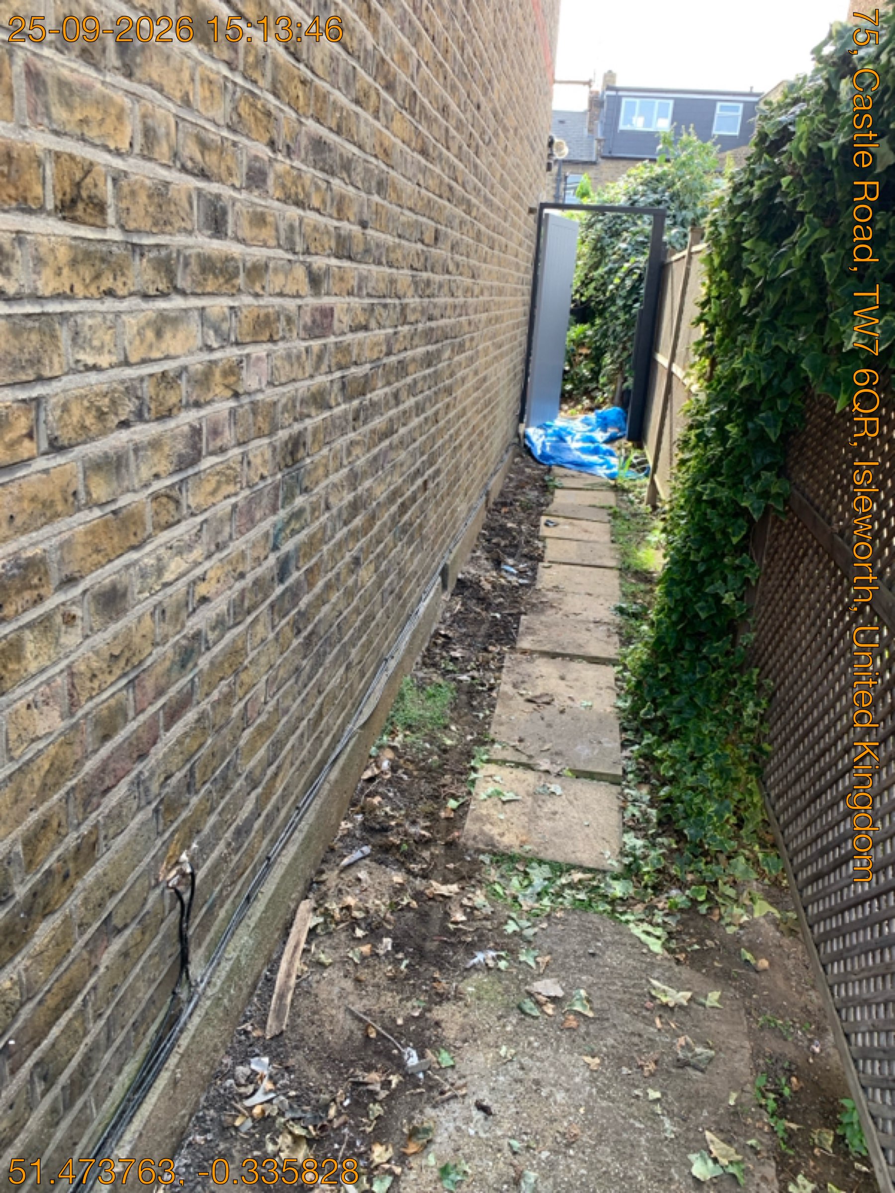 Side passage clearance, Castle Road, Isleworth after clearance